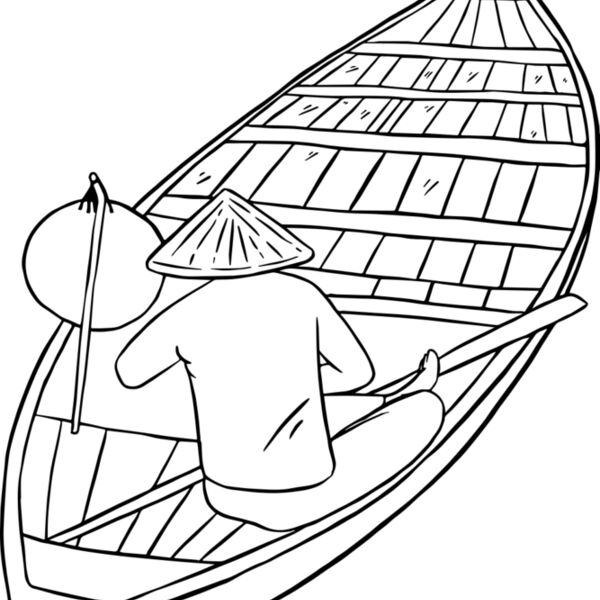 Traditional Boat with Rower Miniaturansicht