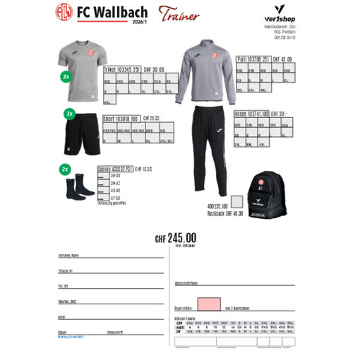 FC Wallbach Trainer Miniaturansicht